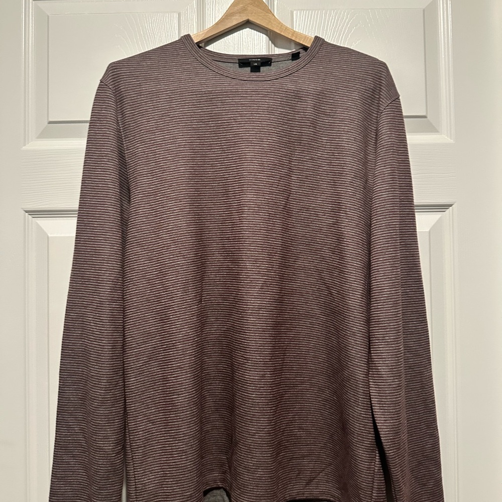 Men's Striped Long Sleeve Shirt - Brown
